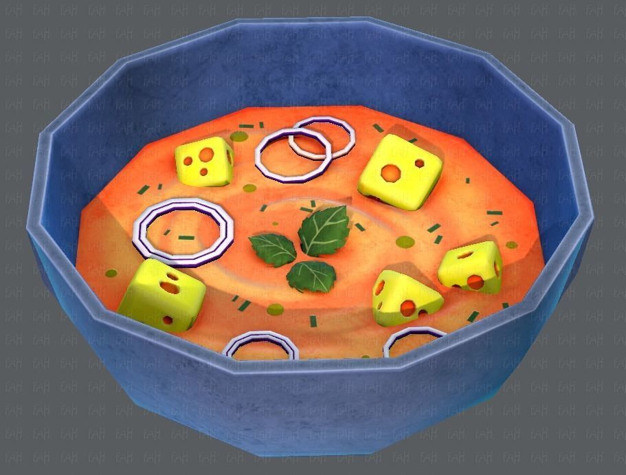 Soup V01 Low-poly 3D model_18