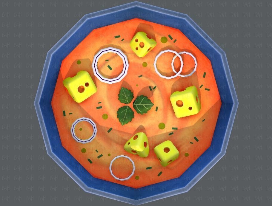 Soup V01 Low-poly 3D model_39