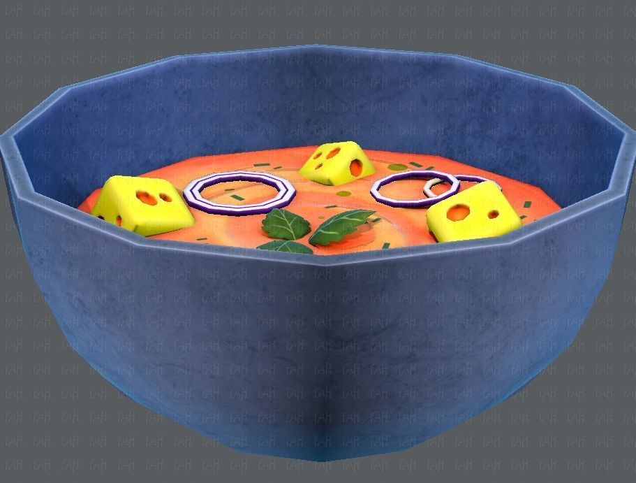 Soup V01 Low-poly 3D model_35