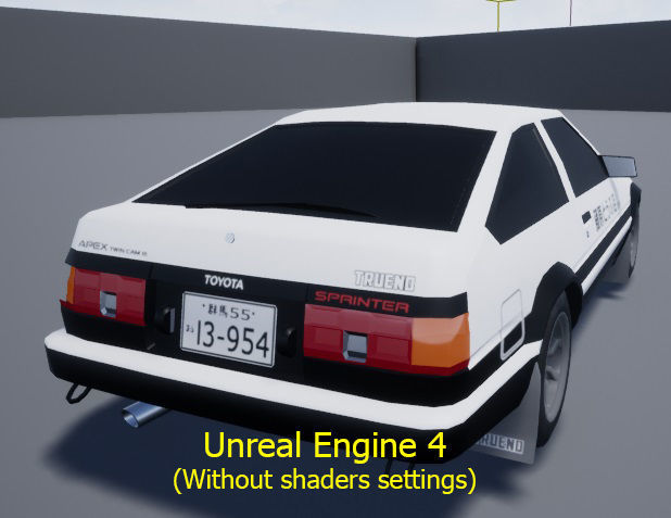 Toyota Corolla GT AE86 Initial D Low-poly 3D model_15