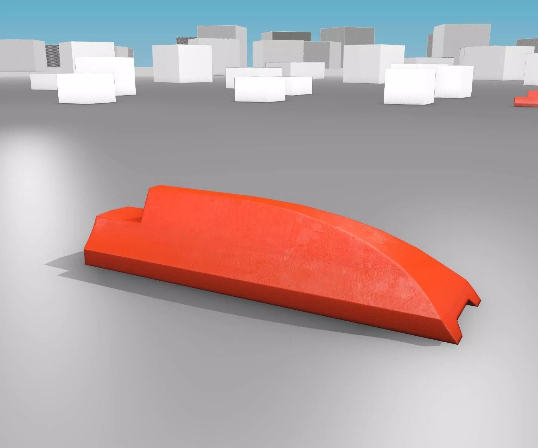 White and Red Road Traffic Barriers - Part 1 - Low-poly 3D model