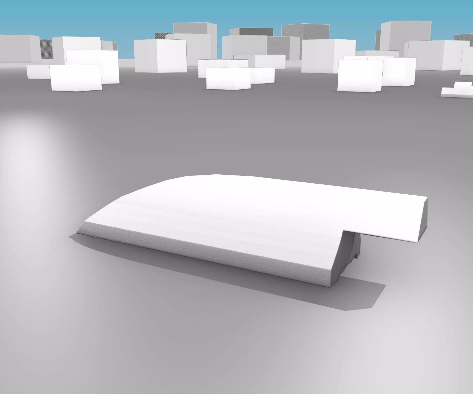 White and Red Road Traffic Barrier - Part 5 - Low-poly 3D model