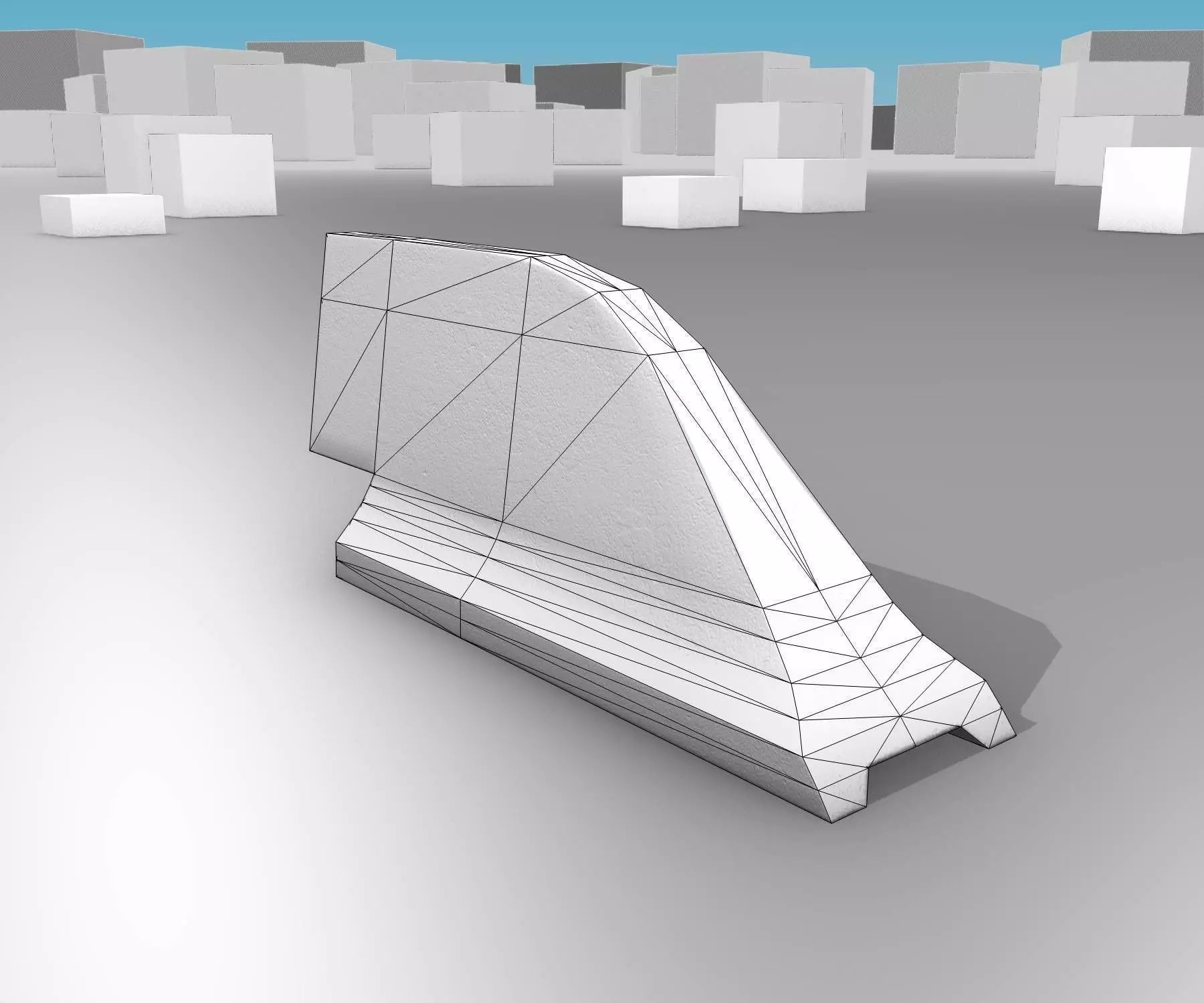 White and Red Road Traffic Barriers - Part 8 - Low-poly 3D model