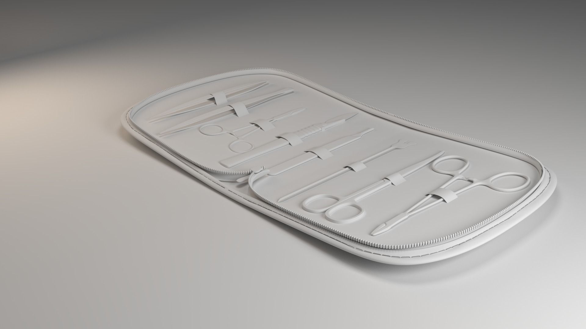 Suturing kit for surgery and desection   3D model_1