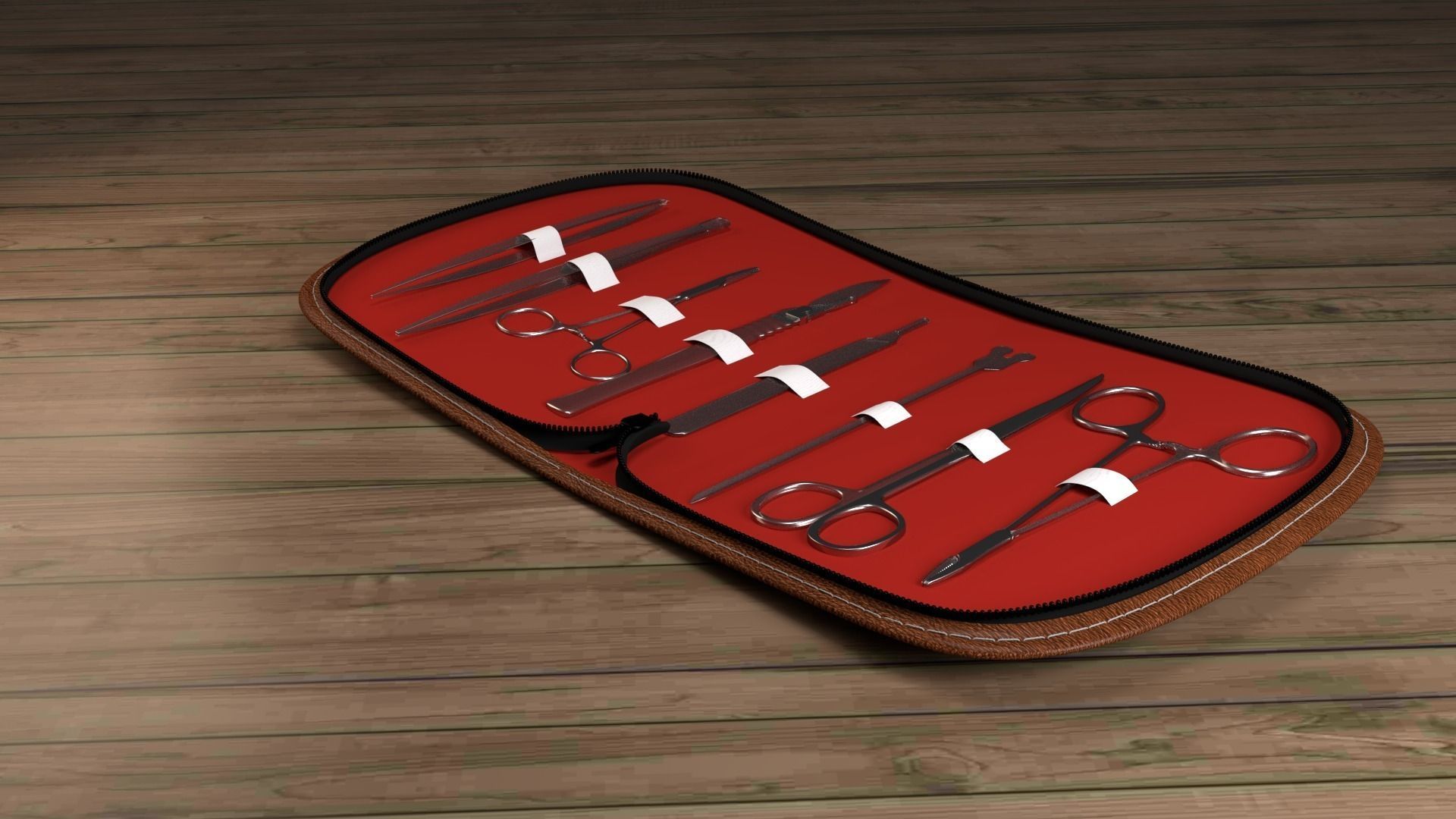 Suturing kit for surgery and desection   3D model_0