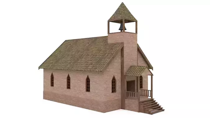 Church Low-poly 3D model