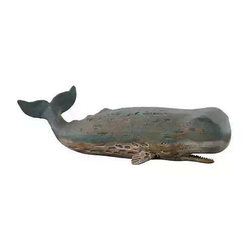 3DModel  Finish Blue Woodhaven Whale Figurine  Decorative
