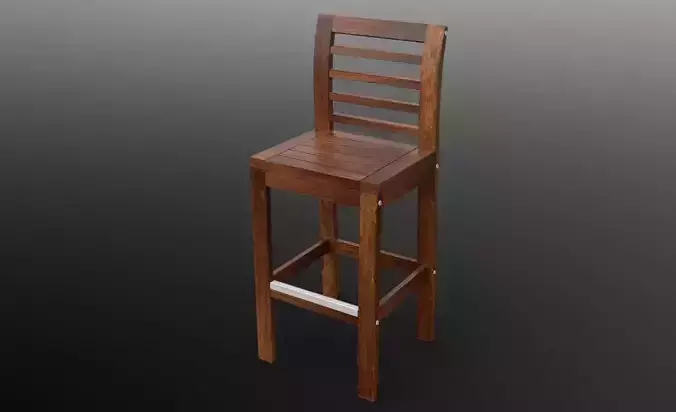 Bar stool with backrest
