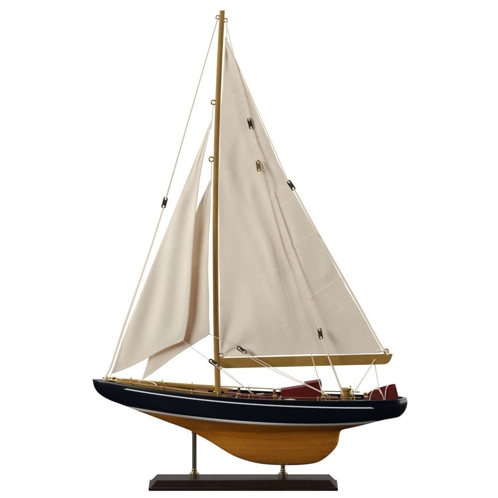 3DModel  Tall Wood and Canvas Ship Model 3D model_6