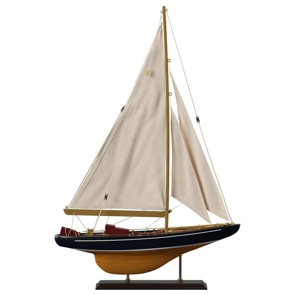 3DModel  Tall Wood and Canvas Ship Model 3D model_2