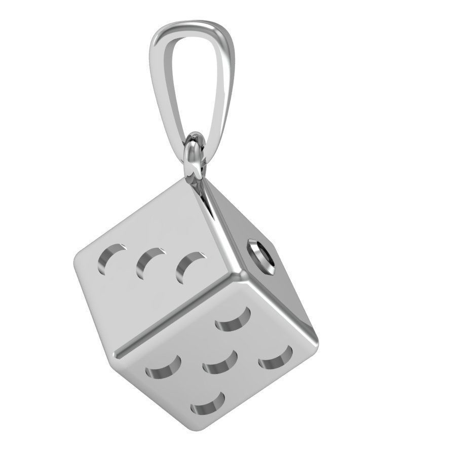  pendant dice             3D print model_4
