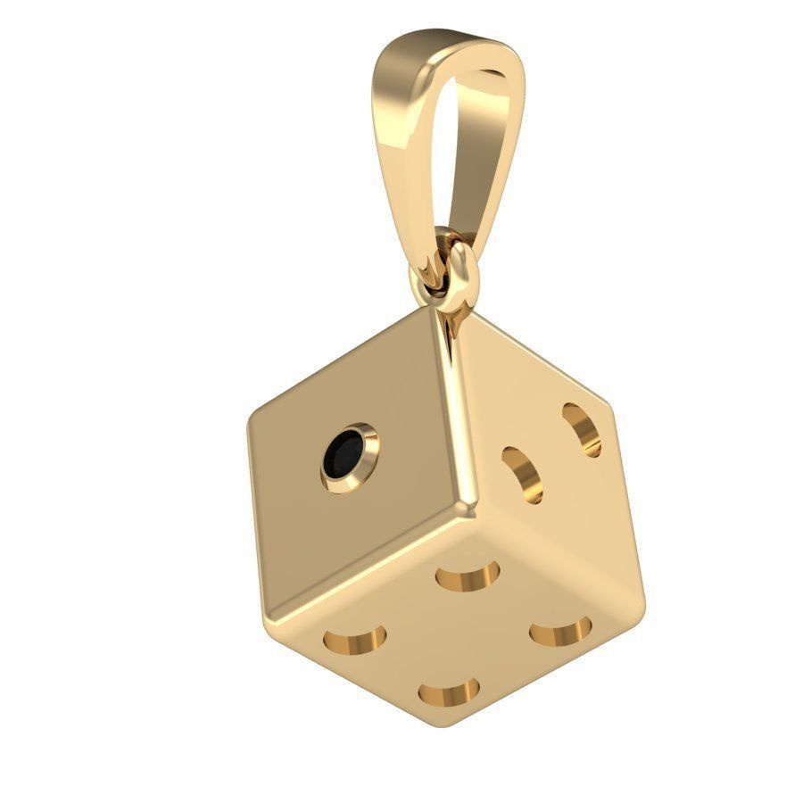  pendant dice             3D print model_3