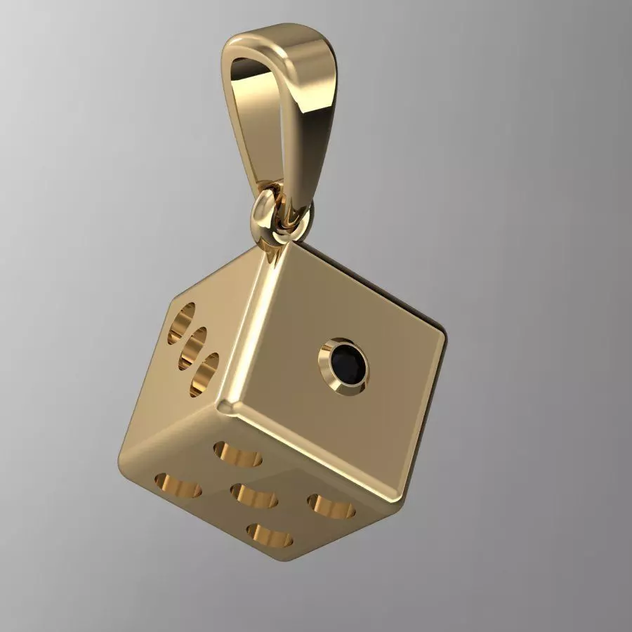  pendant dice             3D print model_0