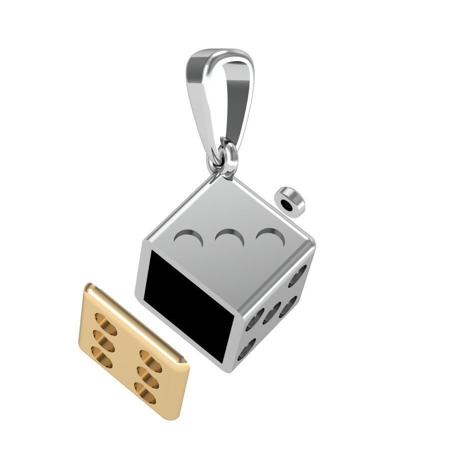  pendant dice             3D print model_5