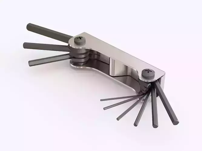 Allen key set 02 3D model