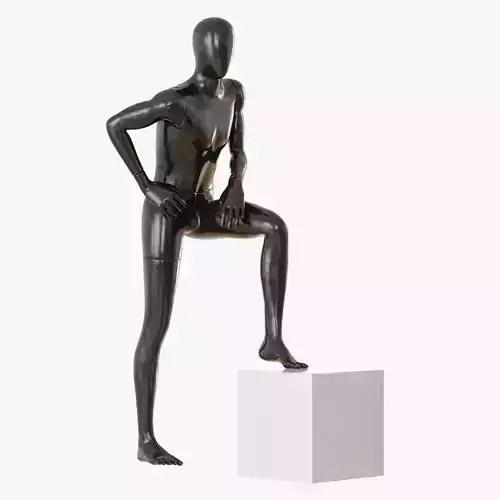 Faceless male mannequin 25 3D model