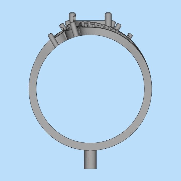 Design Women ring with gems and diamonds 3dm stl3D print model 3D print model_25