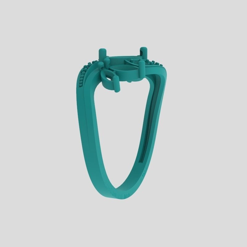 Design Women ring with gems and diamonds 3dm stl3D print model 3D print model_11