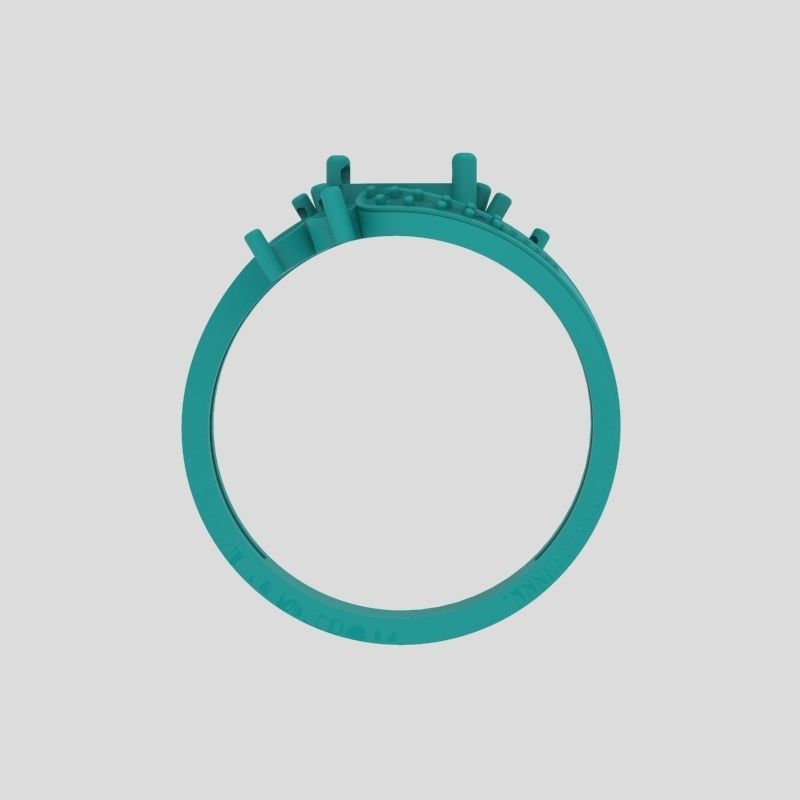 Design Women ring with gems and diamonds 3dm stl3D print model 3D print model_10