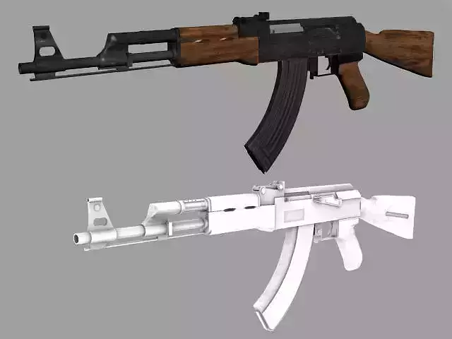 AK-47 two rifles 3D model