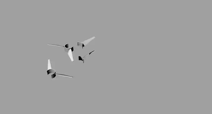 Propeller counter rotating in segments - diameter 560 mm