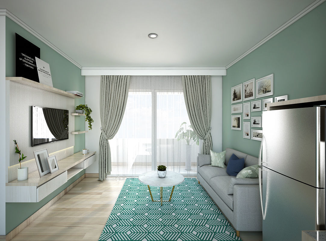Apartement One Bedroom 3D model_1