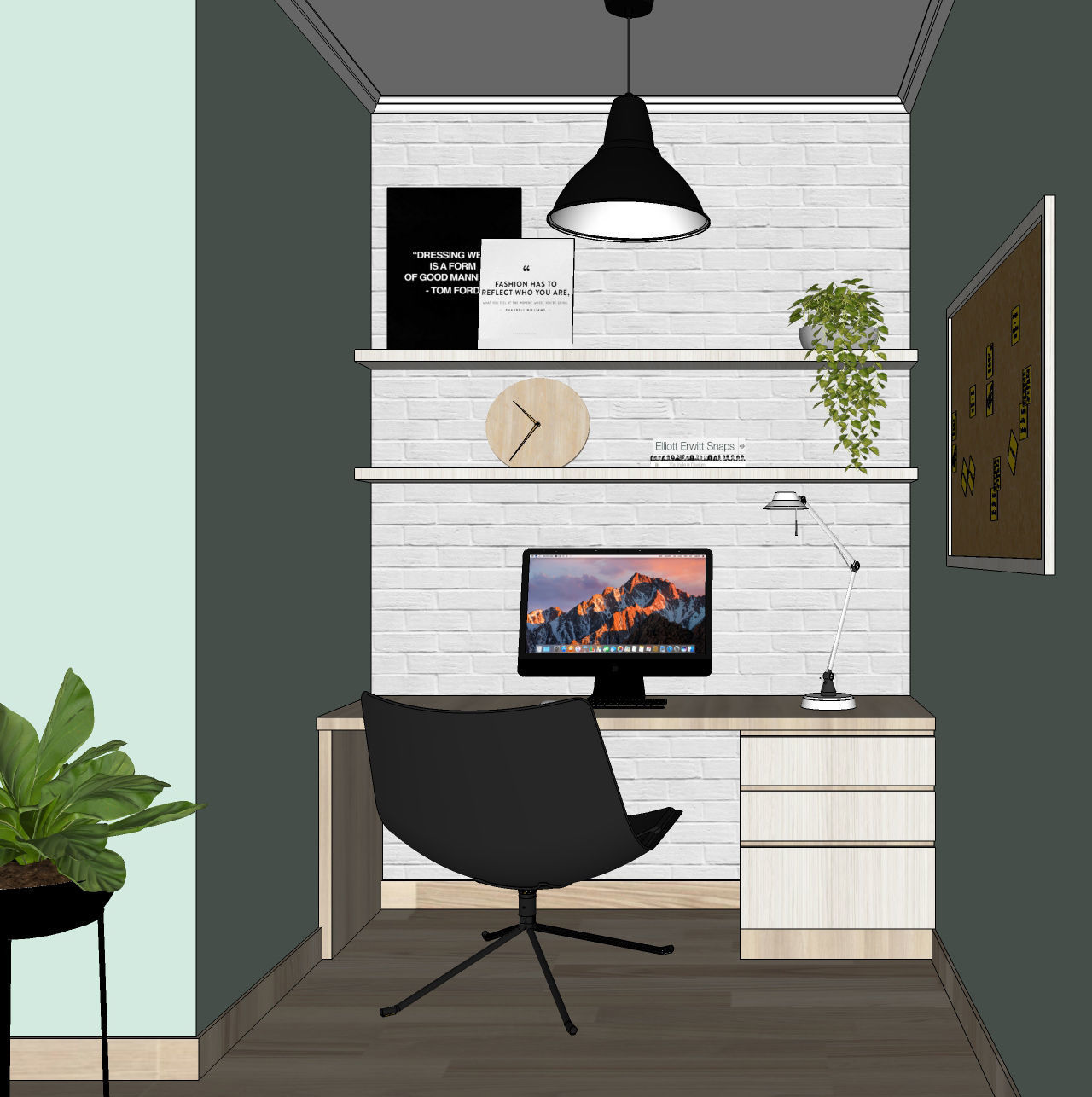 Apartement One Bedroom 3D model_3