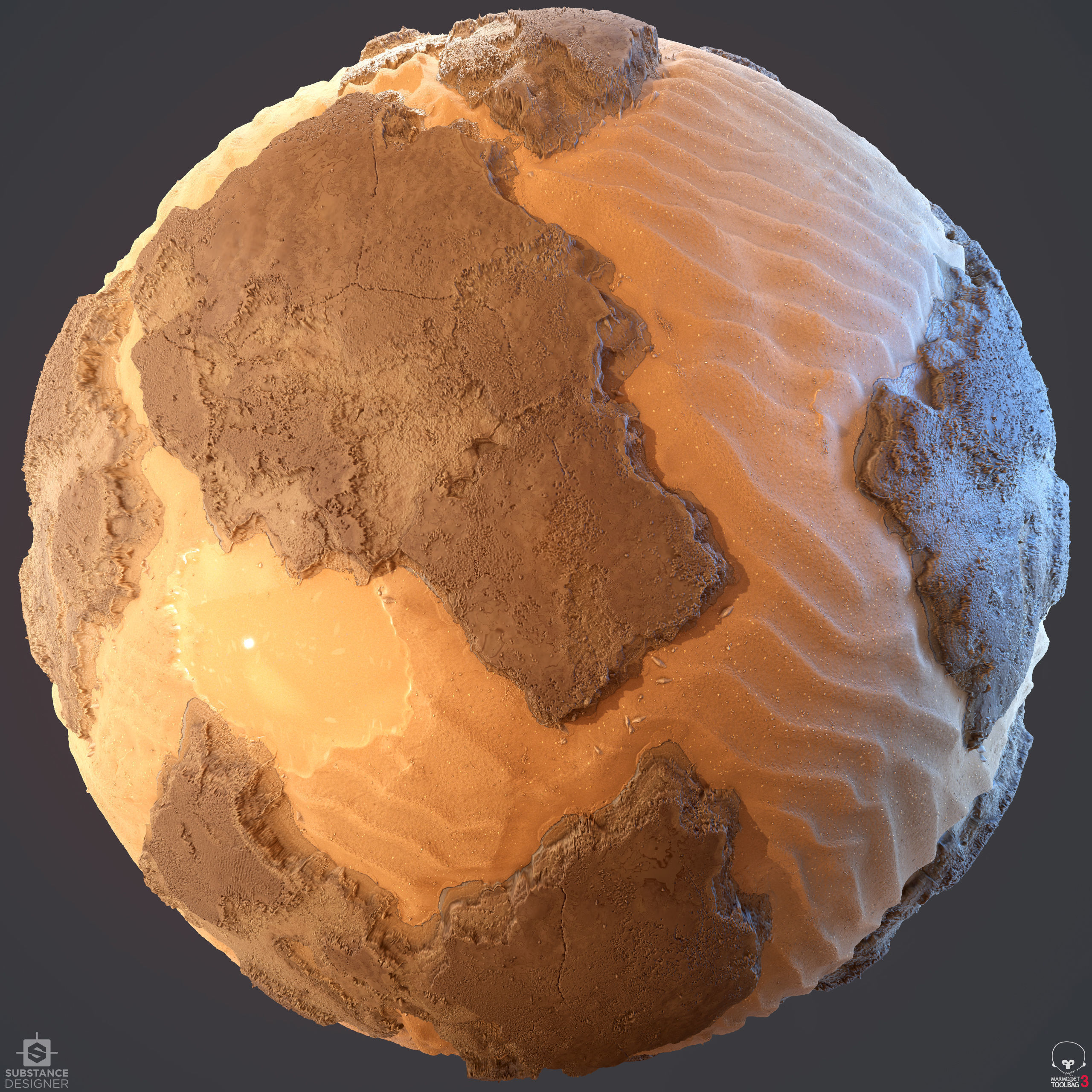 Procedural rocks with sand Texture_8