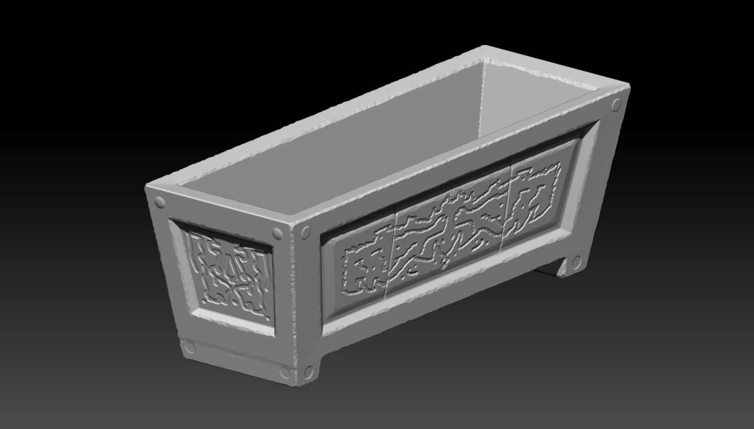 Large Roman Vase Low-poly 3D model_6