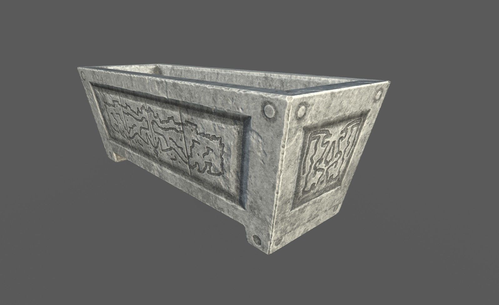 Large Roman Vase Low-poly 3D model_4