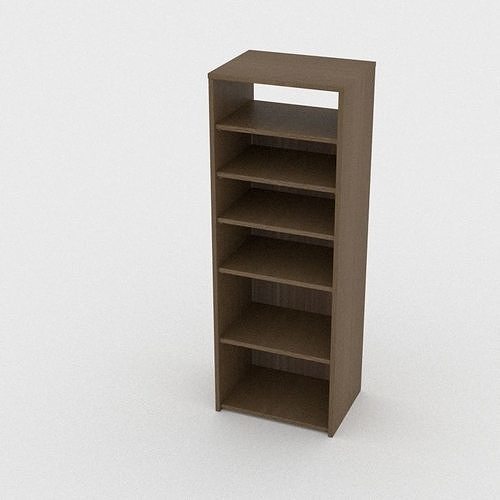 Simple box design book shelf 3D model