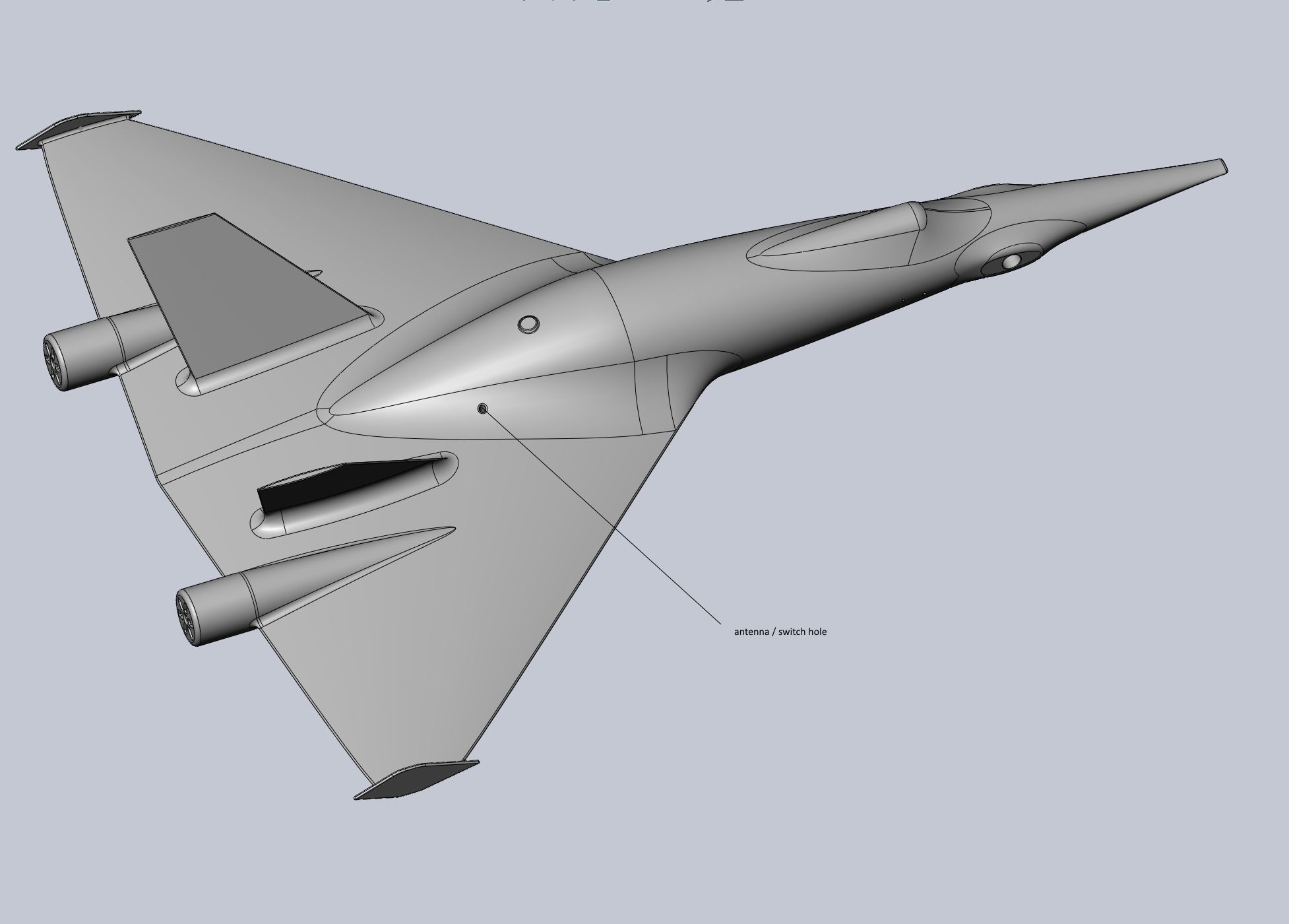 Printable High Speed Drone RC Body 3D print model_22