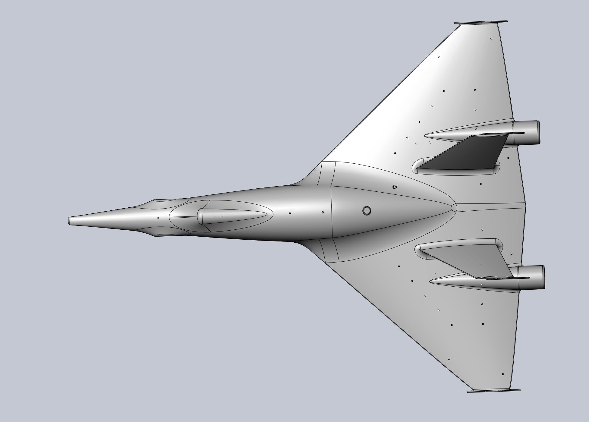 Printable High Speed Drone RC Body 3D print model_13