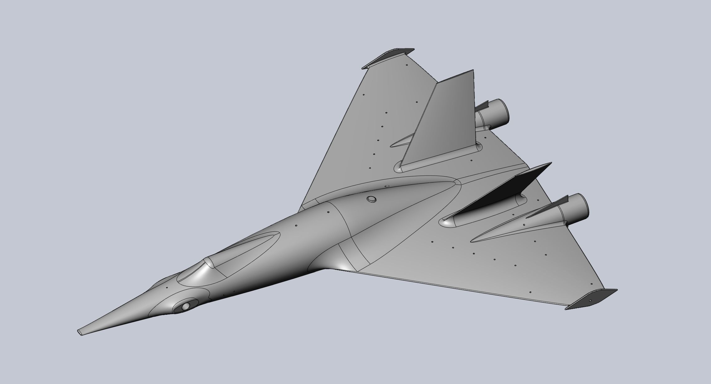 Printable High Speed Drone RC Body 3D print model_9