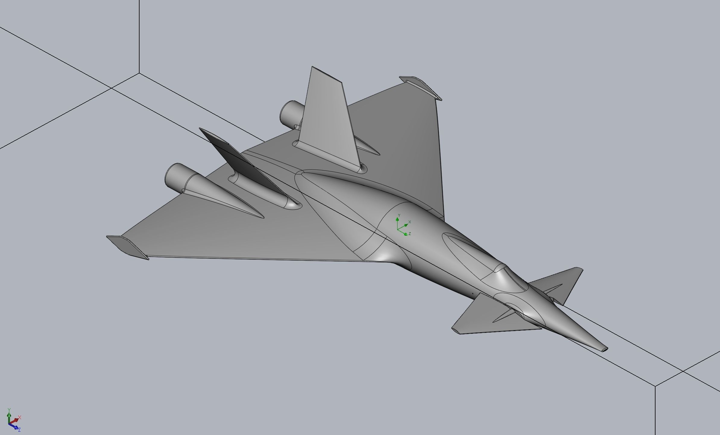 Printable High Speed Drone RC Body 3D print model_1