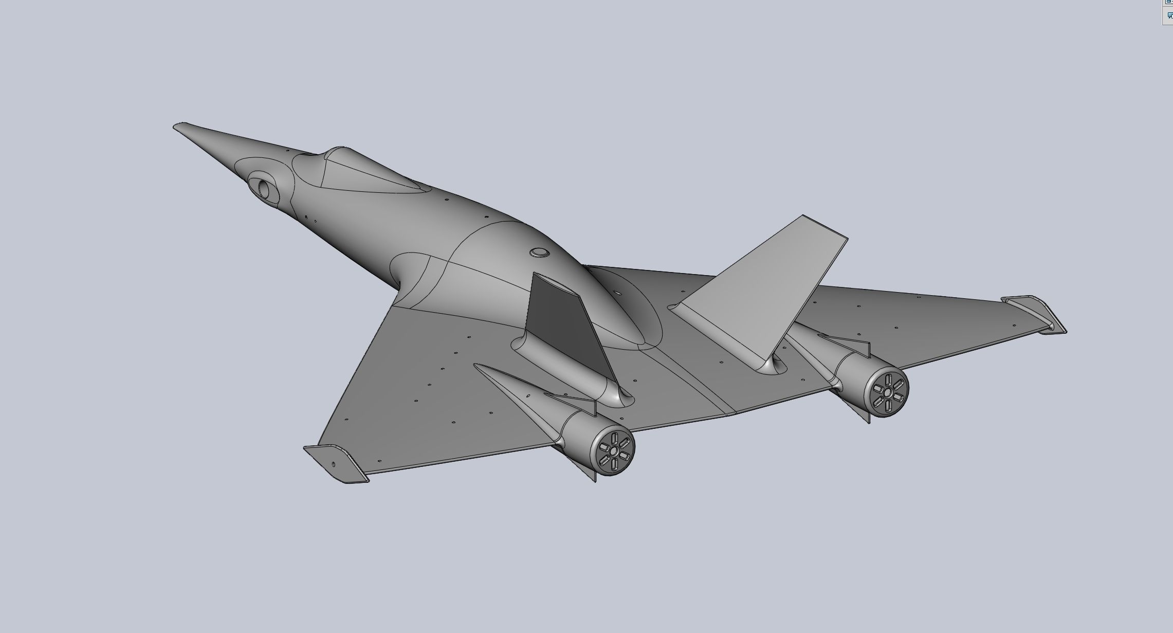 Printable High Speed Drone RC Body 3D print model_10