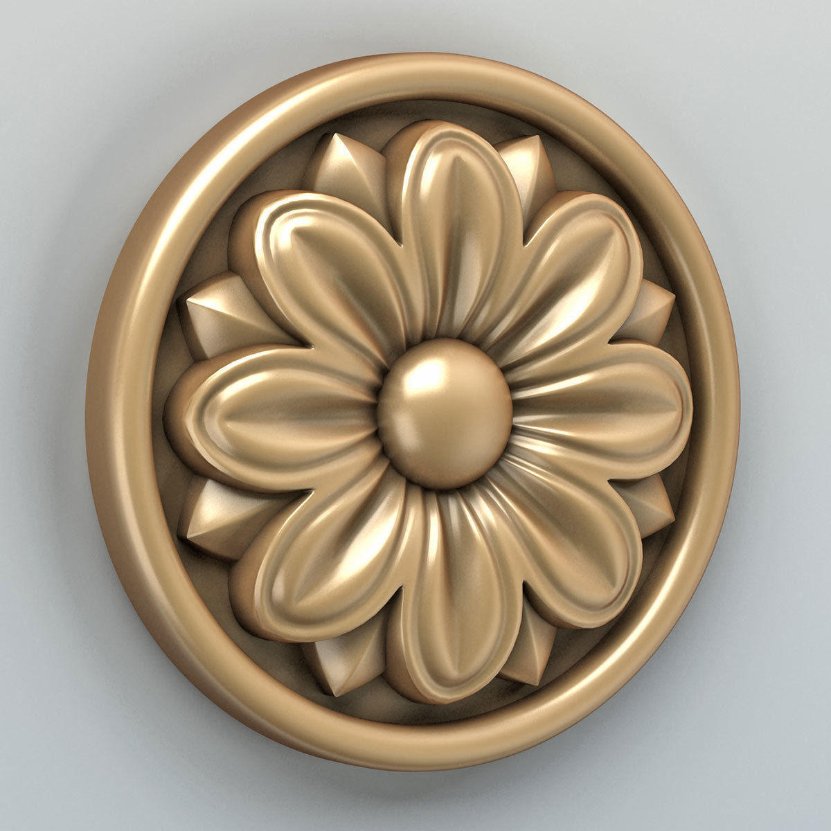 Round Rosettes collection 01 3D model_5