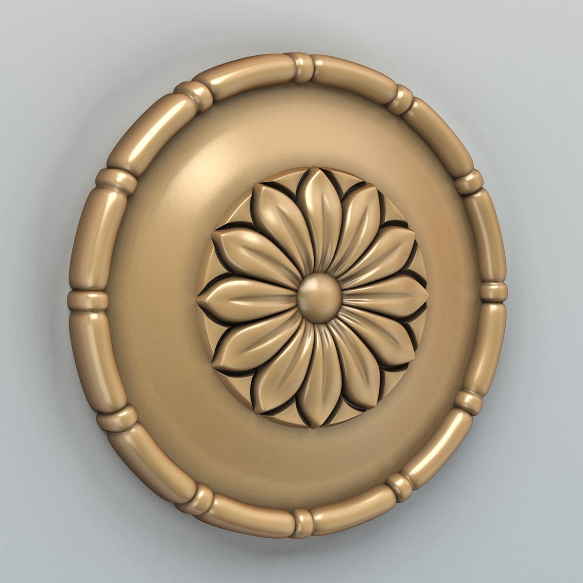 Round Rosettes collection 01 3D model_1