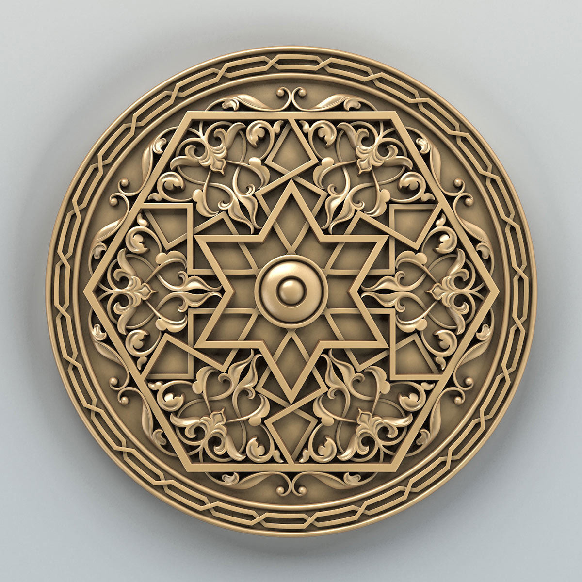 Round Rosettes collection 01 3D model_10