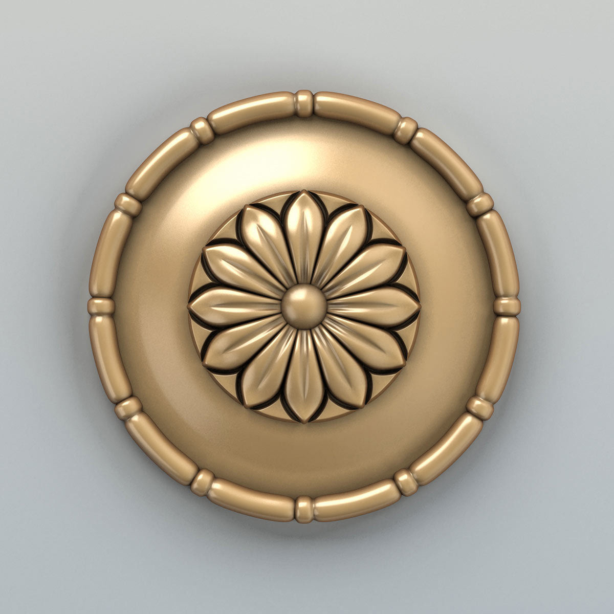 Round Rosettes collection 01 3D model_2