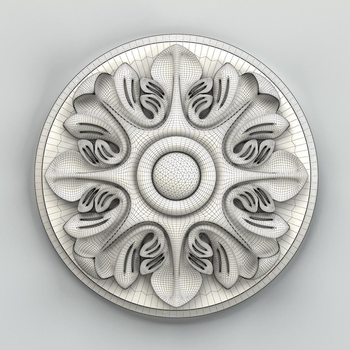 Round Rosettes collection 01 3D model_24