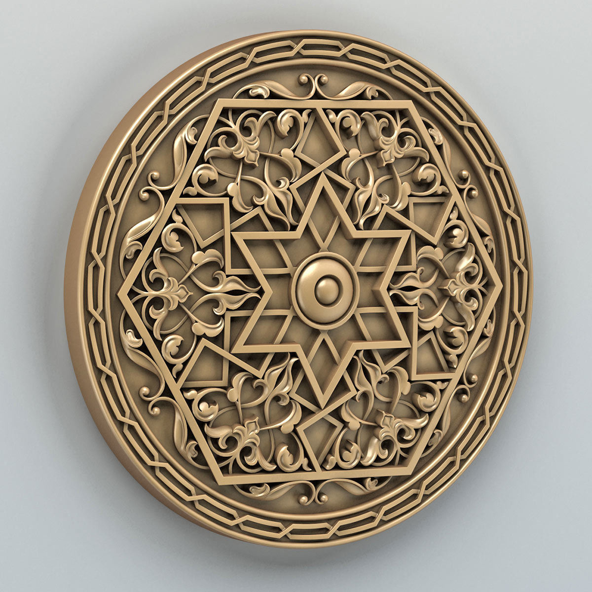 Round Rosettes collection 01 3D model_9