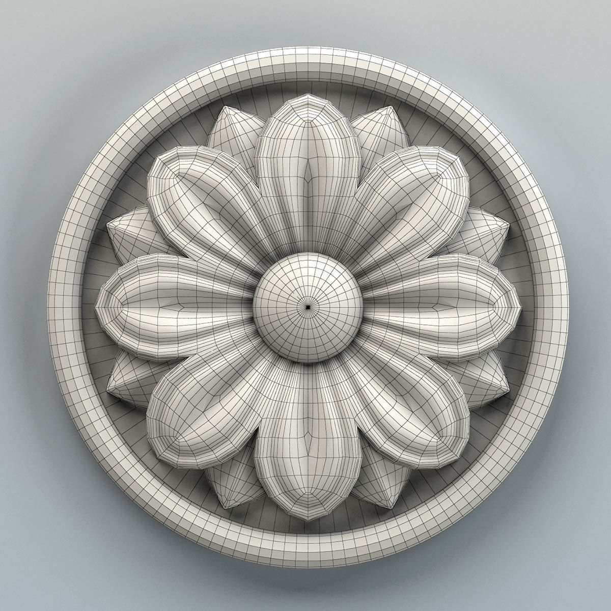 Round Rosettes collection 01 3D model_8
