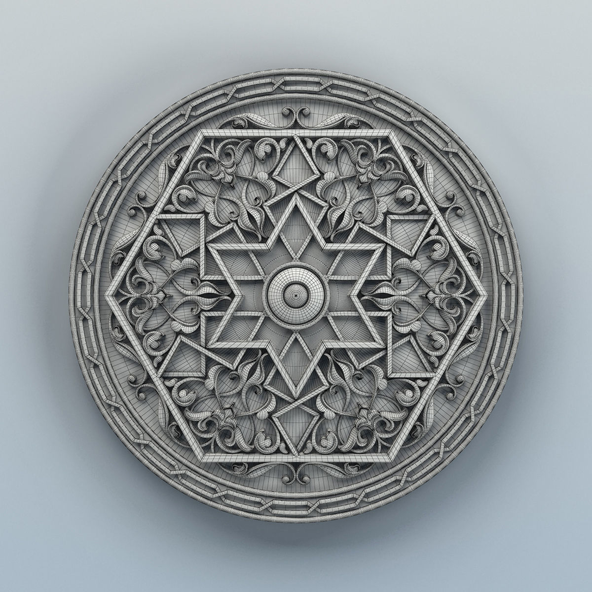 Round Rosettes collection 01 3D model_12