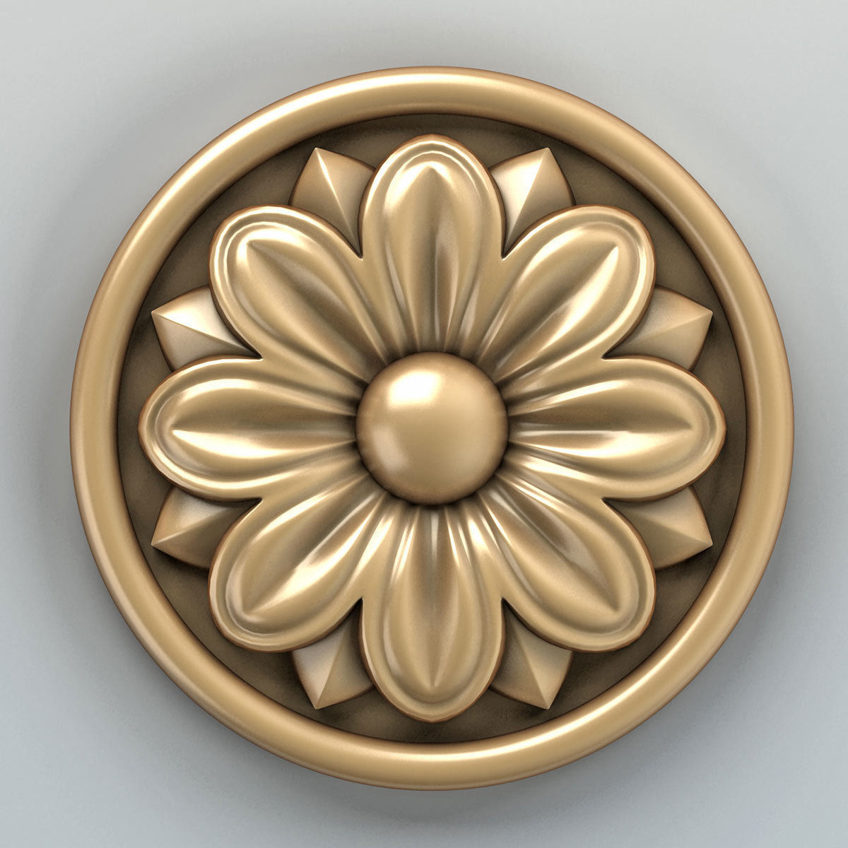 Round Rosettes collection 01 3D model_6