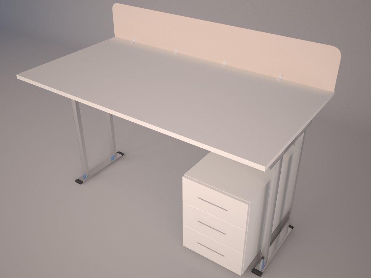 Modern Office Furniture N11 Low-poly 3D model_4