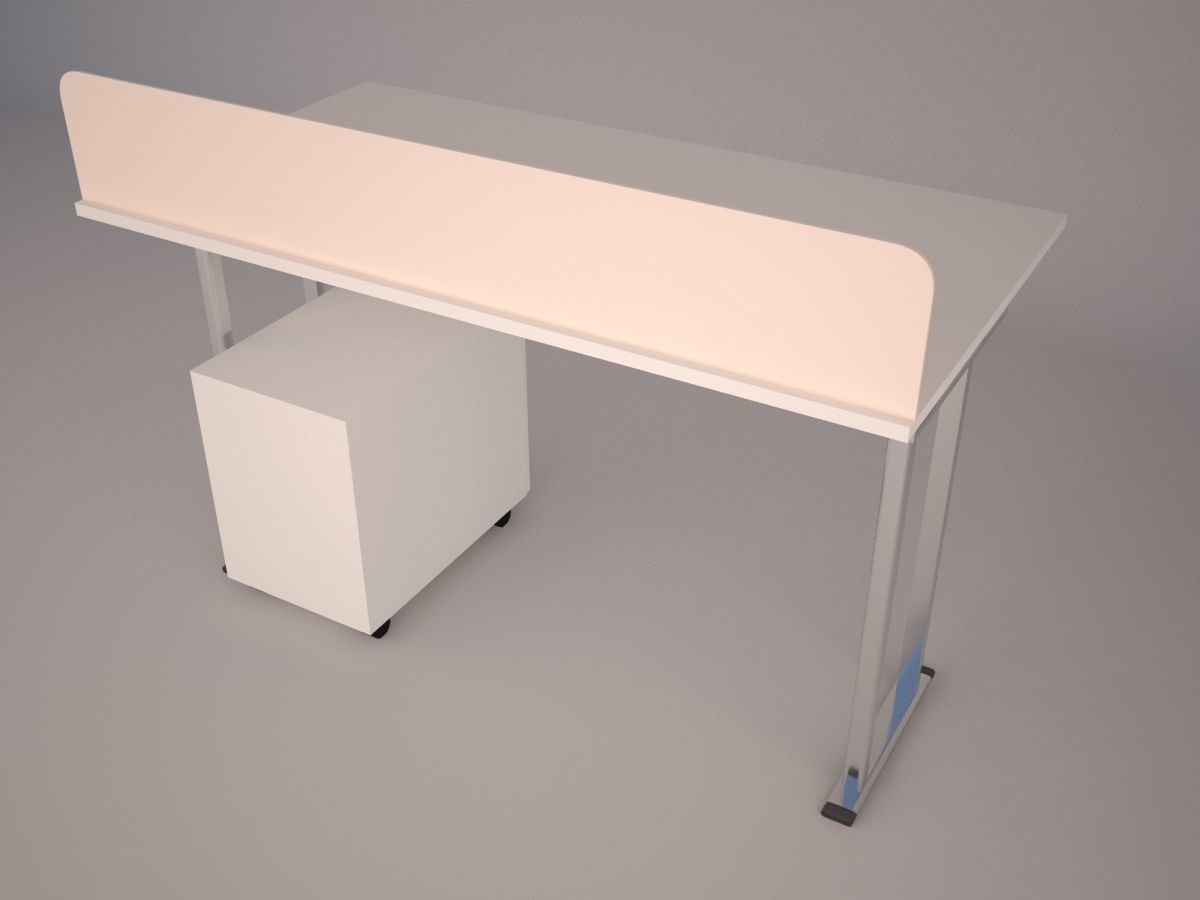 Modern Office Furniture N11 Low-poly 3D model_6