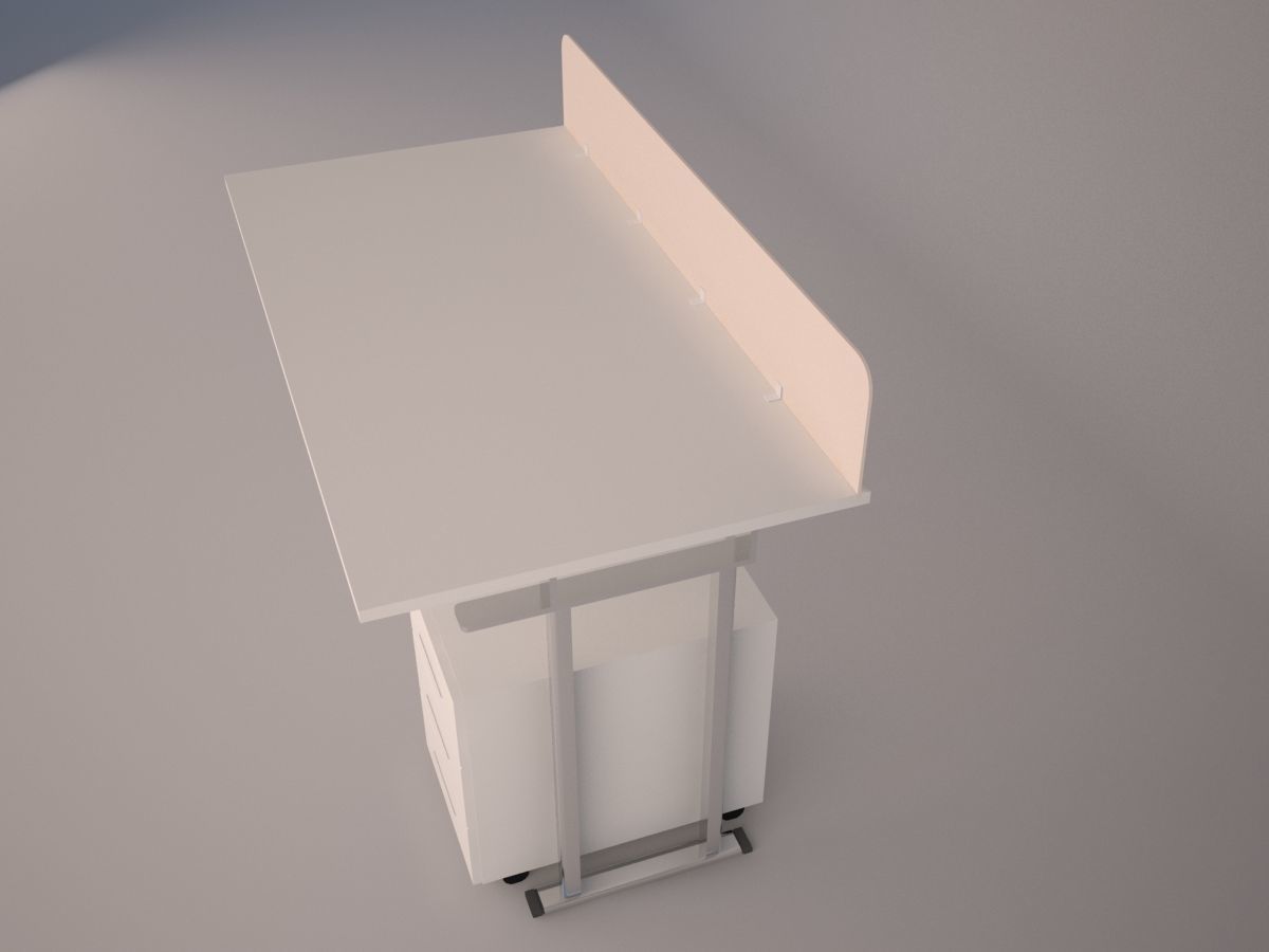 Modern Office Furniture N11 Low-poly 3D model_5