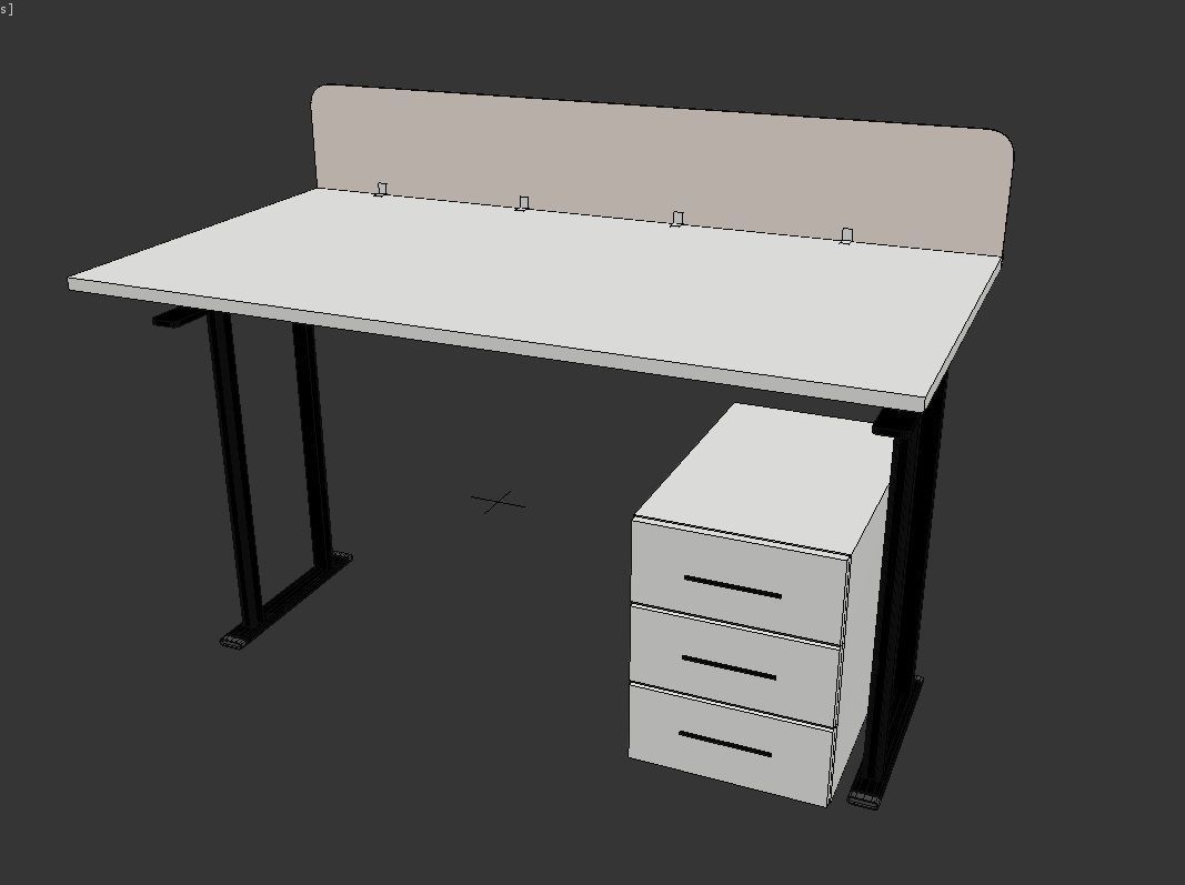 Modern Office Furniture N11 Low-poly 3D model_8