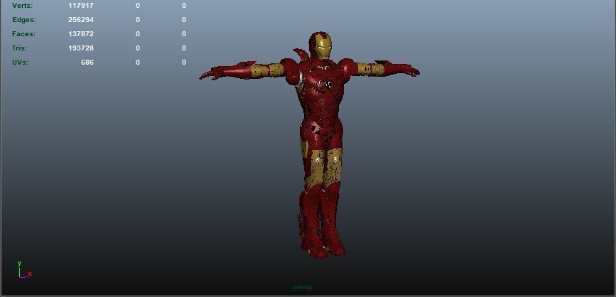 Ironman Rigged   3D model_4